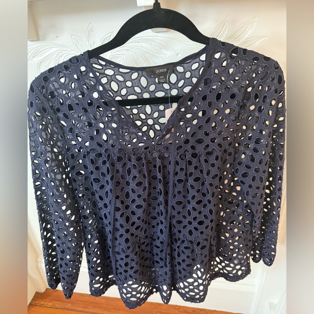 J. Crew Eyelet Top. NWT